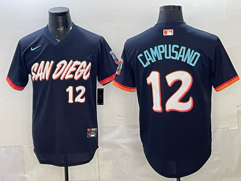 Men San Diego Padres #12 Campusano blue Nike blue MLB Jersey 0518003